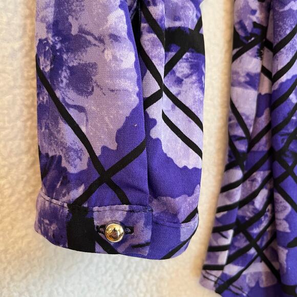 Dana Buchanan Hi-Lo size small shades of purple geometric design - Picture 7 of 7